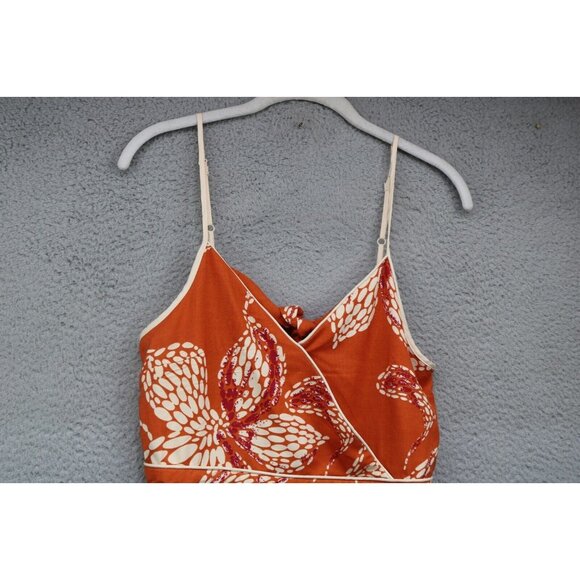 Band of the Free Empire Waist Wrap Midi Dress-Size Medium-Straps-Smocked-Beachy - Picture 6 of 14